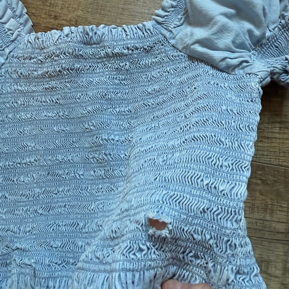 AE Smocked Denim Tops - Picture 2 of 2